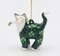 Ceramic Black Cat with Shamrock Design Ornament, Home Décor, Gift for Her, Gift for Mom, Kitchen Décor, Irish Saint Patrick’s Day Décor